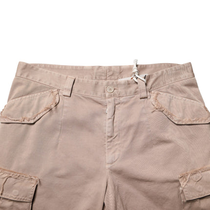 Dolce & Gabbana Beige Straight Cargo Chino Men Trouser Pants