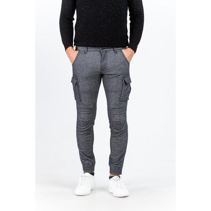 Gas Gray Cotton Cargo Pants