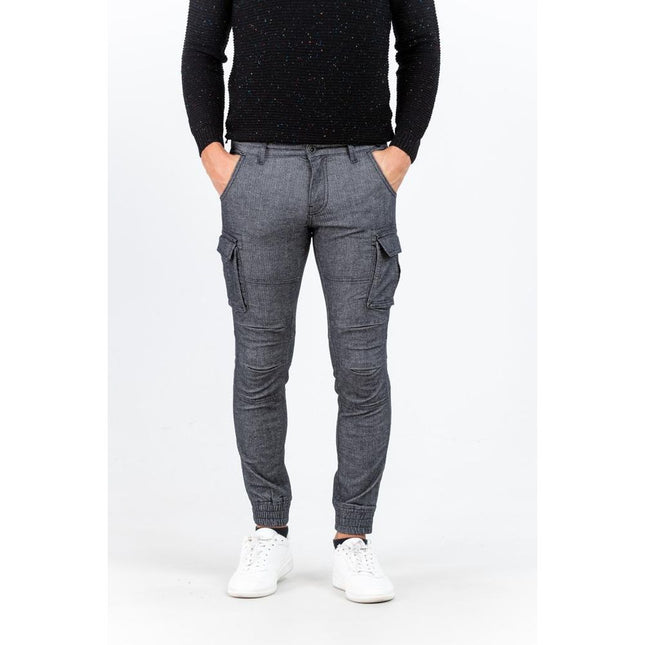 Gas Gray Cotton Cargo Pants