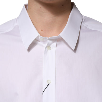 Dolce & Gabbana White SARTORIA Cotton Collared Dress Shirt