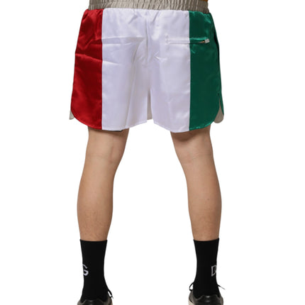 Dolce & Gabbana Multicolor Italia Polyester Bermuda Shorts