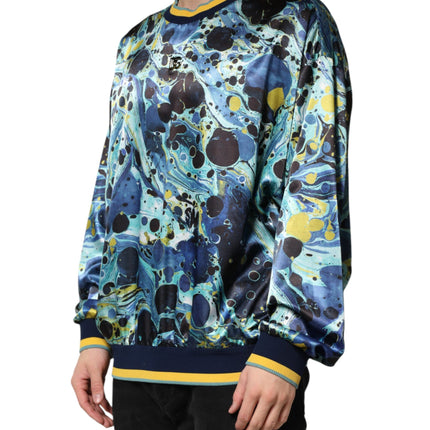 Dolce & Gabbana Multicolor Marble Print Pullover Sweater