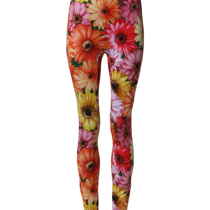 Dolce & Gabbana Multicolor Floral Leggings StretchWaist Pants