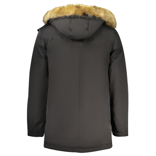 Guess Jeans Black Polyester Mens Jacket
