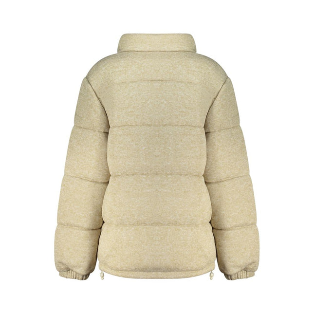 Guess Jeans Beige Polyester Women's Jacket Guess Jeans