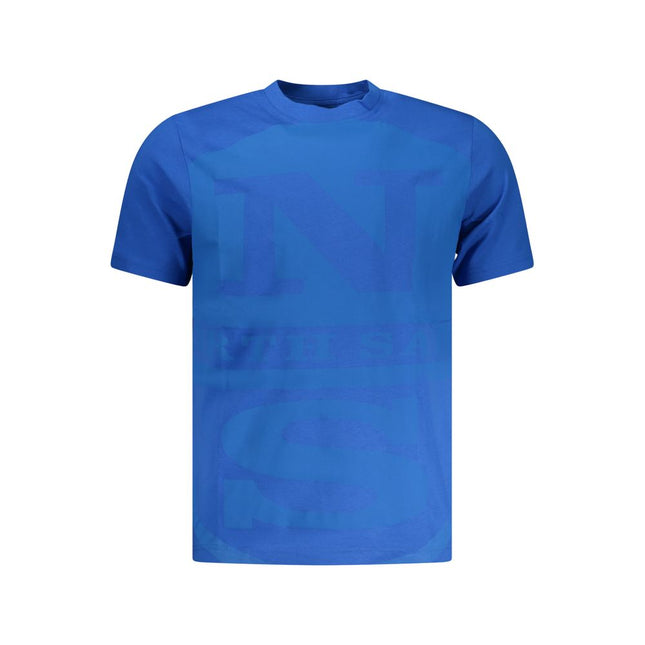 North Sails Blue Cotton Men T-Shirt