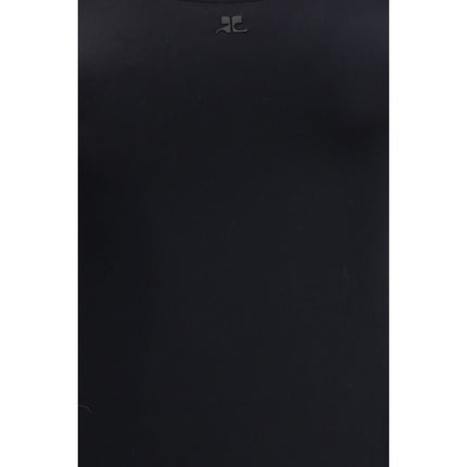 Courrèges Black Elastane One-Piece Swimsuit