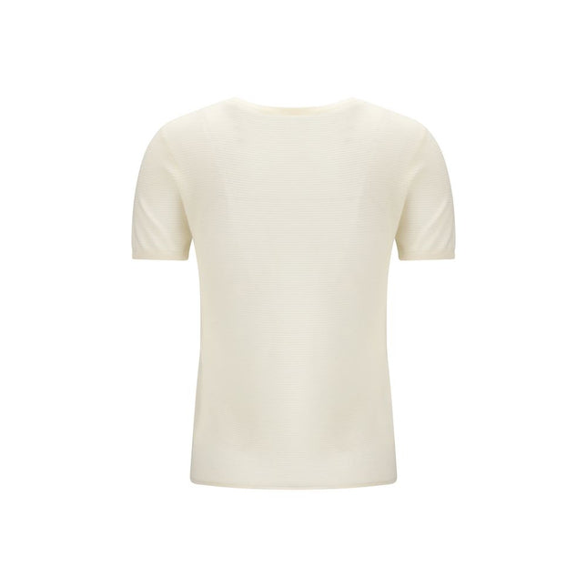 Lisa Yang White Cashmere T-Shirt
