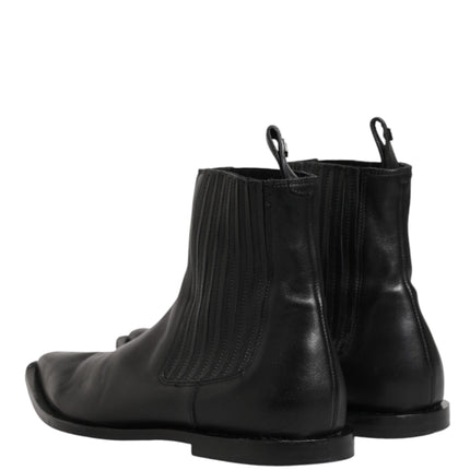 Dolce & Gabbana Black Chelsea Men Short Ankle Boots Shoes