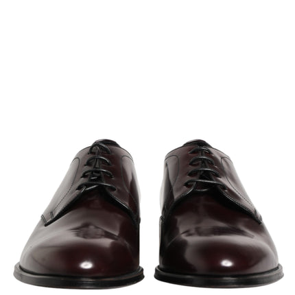 Dolce & Gabbana Black Lace Up Leather Dress Derby Men Shoes
