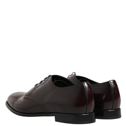 Dolce & Gabbana Black Lace Up Leather Dress Derby Men Shoes