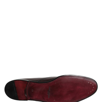 Dolce & Gabbana Black Lace Up Leather Dress Derby Men Shoes