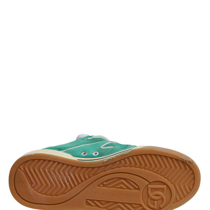 Dolce & Gabbana Green Suede New Roma Low Top Sneakers Shoes