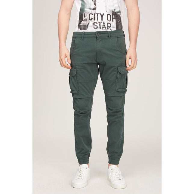 Gas Green Cotton Cargo Pants