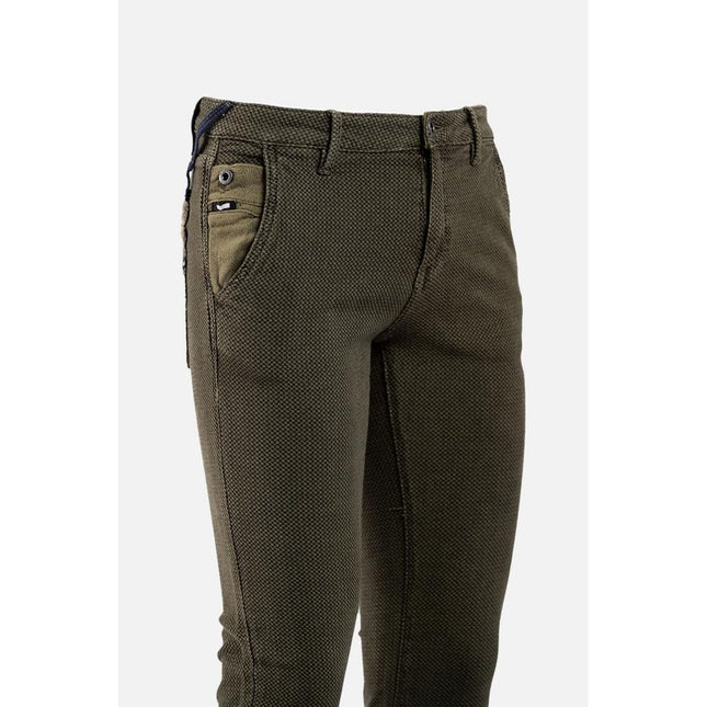 Gas Brown Cotton Casual Pants