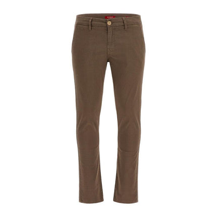 Guess Yellow Cotton Casual Pants