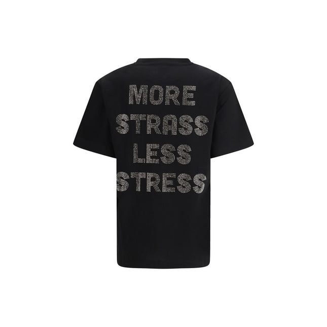 PINKO Black Cotton T-Shirt