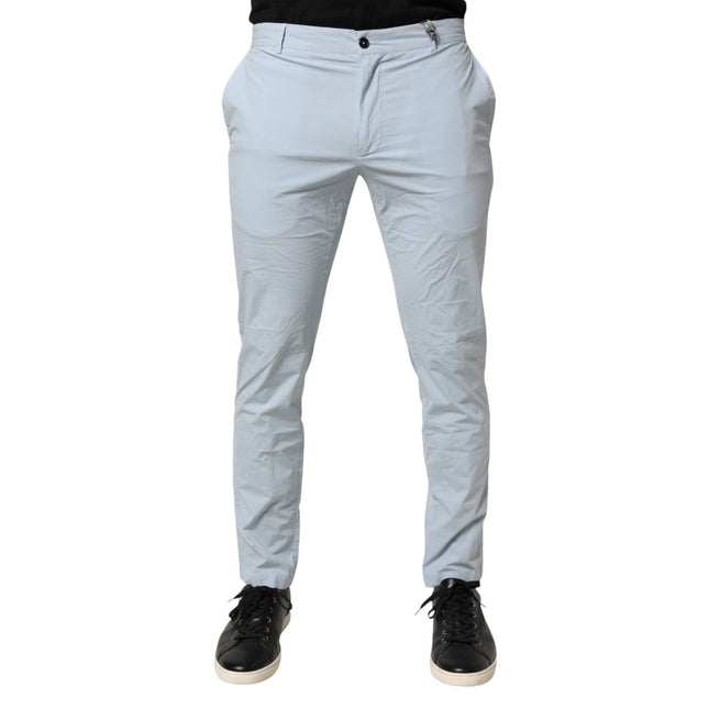 Daniele Alessandrini Light Blue Skinny Dress Trouser Pants