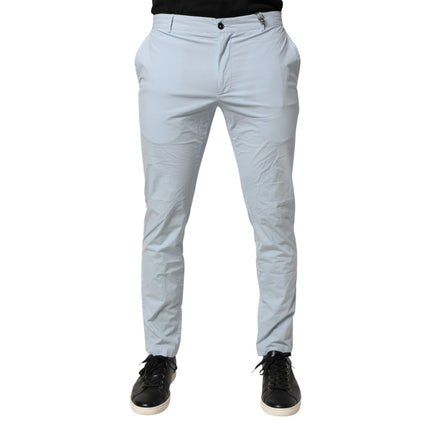 Daniele Alessandrini Light Blue Skinny Dress Trouser Pants