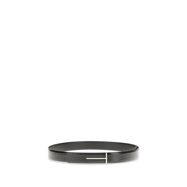 Tom Ford Black Goatskin Regular Belt