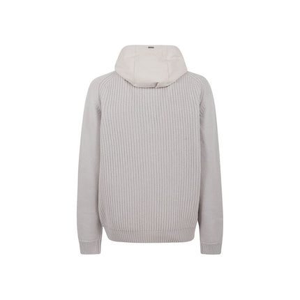 Herno Gray Wool Hoodie