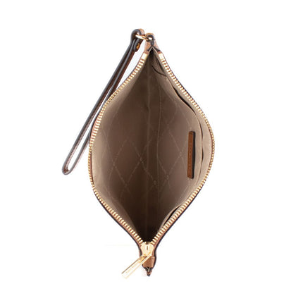 Michael Kors Brown Leather Clutch Bag