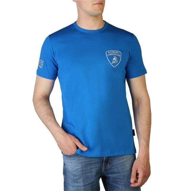 Lamborghini Blue Cotton T-Shirt