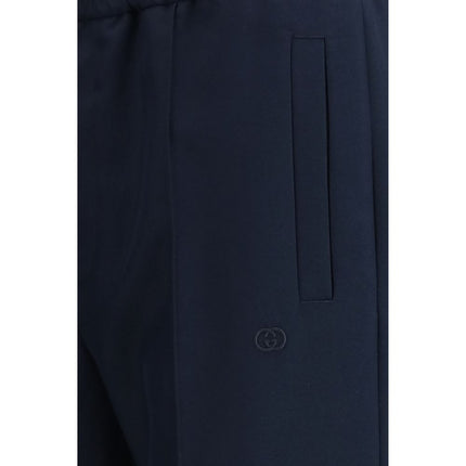 Gucci Blue Polyester Casual Pants