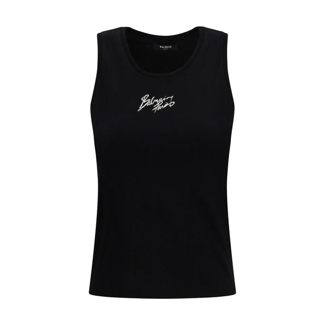 Balmain Black Cotton T-Shirt
