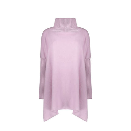 Herno Purple Virgin Wool Poncho