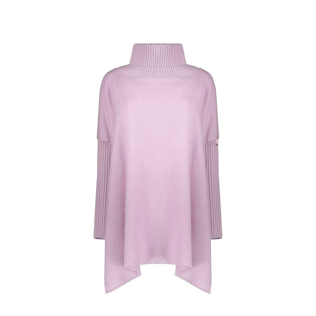 Herno Purple Virgin Wool Poncho