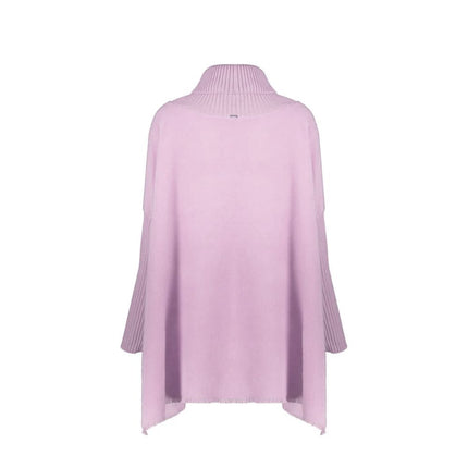 Herno Purple Virgin Wool Poncho