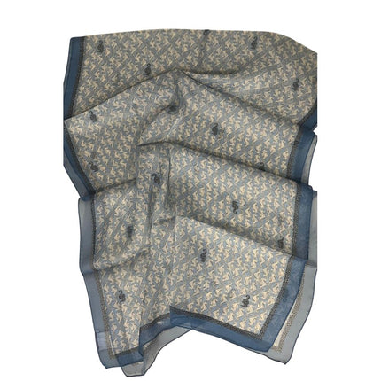Borbonese Blue Silk Women Scarf