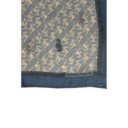 Borbonese Blue Silk Women Scarf