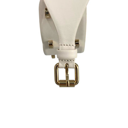 Borbonese White Genuine Leather Women Belt