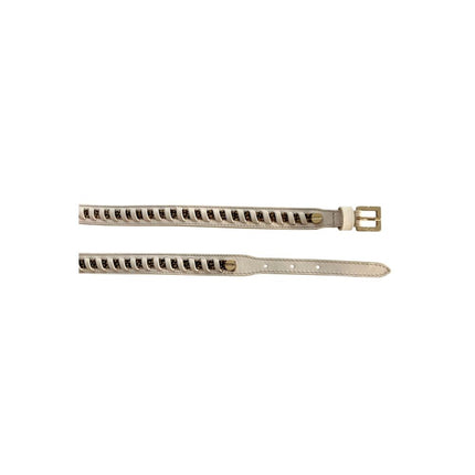 Borbonese White Leather Women's Belt