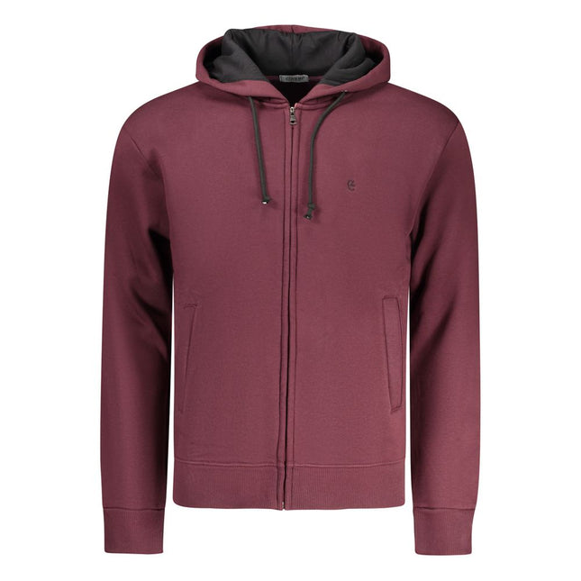 Coveri Moving Red Cotton Men's Hooded Sweatshirt