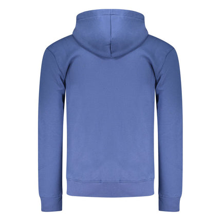 Coveri Moving Blue Cotton Men's Hoodie Sweatshirt