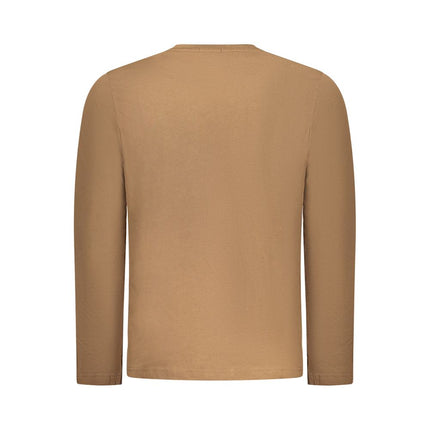 Coveri Moving Marrone Cotton Men T-Shirt