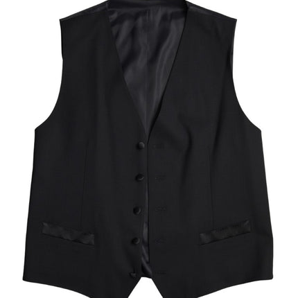 Dolce & Gabbana Black Wool Two-Piece Suit