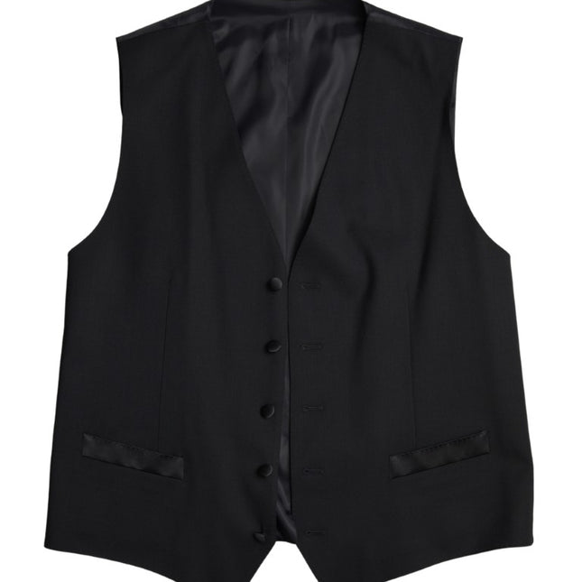 Dolce & Gabbana Black Wool Two-Piece Suit