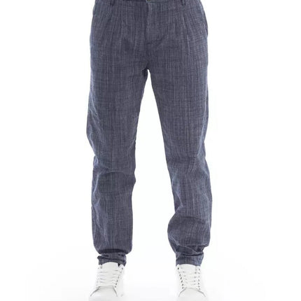 Baldinini Trend Blue Cotton Chino Pants