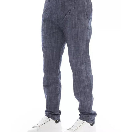 Baldinini Trend Blue Cotton Chino Pants