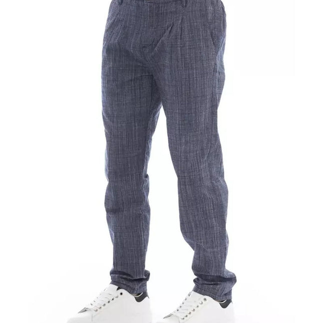 Baldinini Trend Blue Cotton Chino Pants