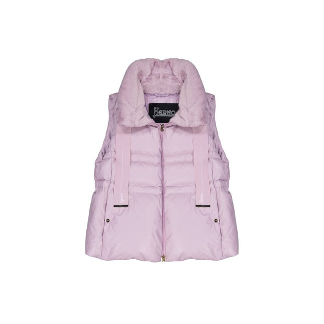 Herno Purple Polyester Waistcoat