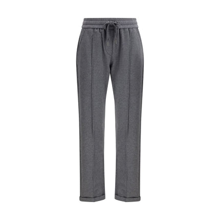 Brunello Cucinelli Gray Cotton Athletic Pants