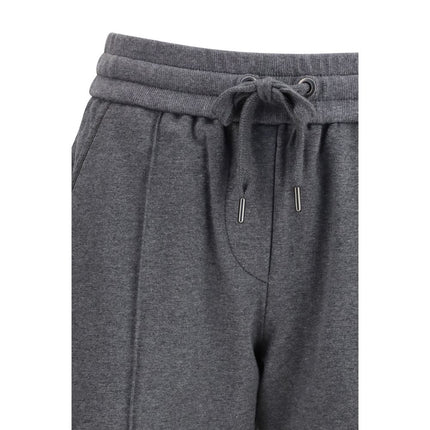 Brunello Cucinelli Gray Cotton Athletic Pants