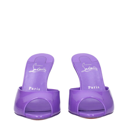 Christian Louboutin Purple Leather Wedge Sandals