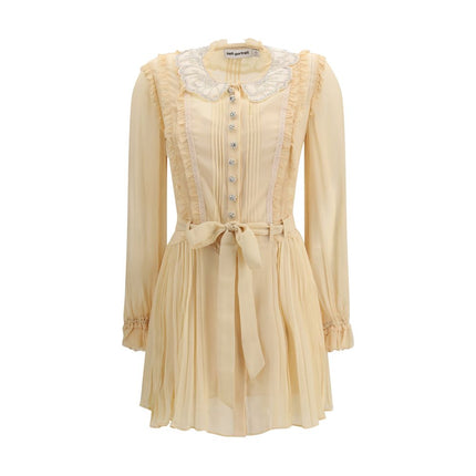 Self-Portrait Beige Viscose Casual Dress