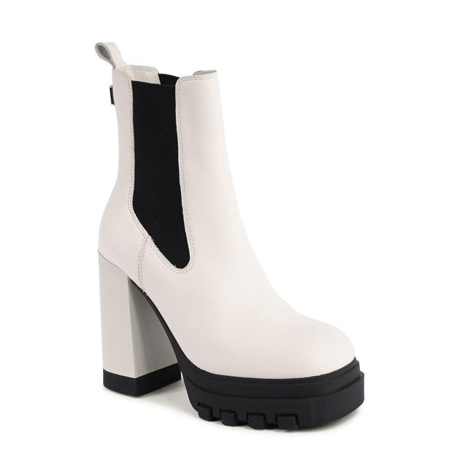 Tommy Hilfiger White Leather Ankle Boots